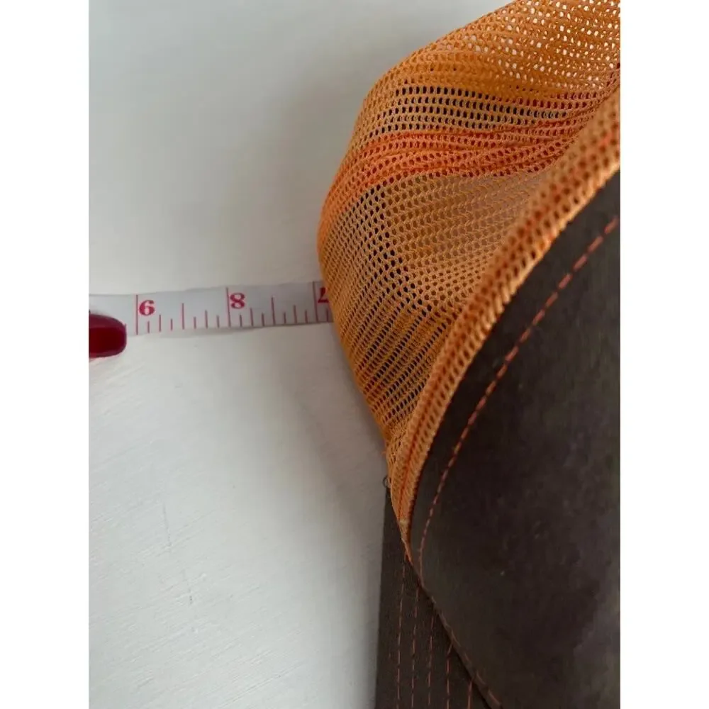 Richardson Brewery Trucker Hat Brown Snap Back Orange Mesh Baseball Cap